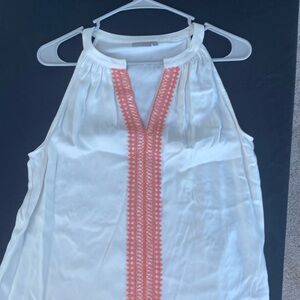 White and Peach tank top
